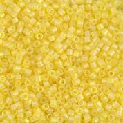 DB854- 11/0 Matte Pale Yellow AB Miyuki Delica Beads (10 Gm, 50 Gm, 250 Gm)