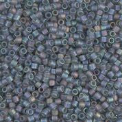 DB863- 10/0 Matte Gray AB Miyuki Delica Beads (50 Gm, 250 Gm)