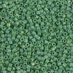 DB877- 10/0 Matte Opaque Green AB Miyuki Delica Beads (10 Gm, 50 Gm, 250 Gm)