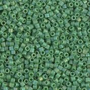DB877- 10/0 Matte Opaque Green AB Miyuki Delica Beads (10 Gm, 50 Gm, 250 Gm)