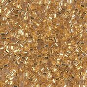 DB033- 11/0 24 Kt. Gold Lined Crystal Miyuki Delica Cut Beads (50 Gm, 250 Gm)