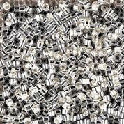 DB041- 10/0 Silver Lined Crystal Miyuki Delica Cut Beads (10 Gm, 50 Gm, 250 Gm)