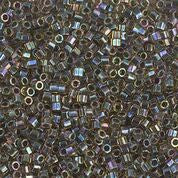 DB089- 11/0 Dark Olive Lined Topaz AB Miyuki Delica Cut Beads (50 Gm, 250 Gm)