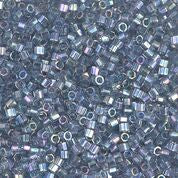 DB111- 11/0 Transparent Gray Luster AB Miyuki Delica Cut Beads (50 Gm, 250 Gm)