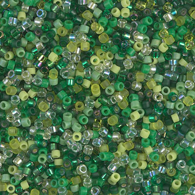 DBMIX-02- 11/0 Ever Green Mix Miyuki Delica Beads (50 Gm, 250 Gm)