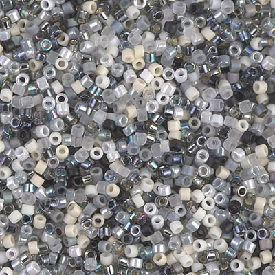 DBMIX-05- 11/0 Salt and Pepper Mix Miyuki Delica Beads (50 Gm, 250 Gm)