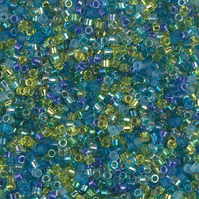 DBMIX-21- 11/0 Electric Blue Lagoon Mix Miyuki Delica Beads (50 Gm, 250 Gm)