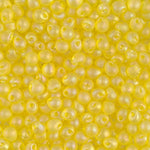 3.4mm Matte Transparent Yellow AB Miyuki Drop Beads (125 Gm) #DP-136FR