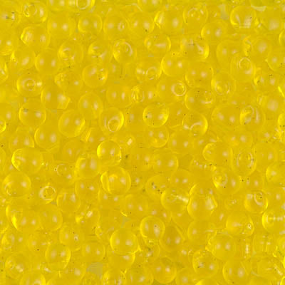 3.4mm Transparent Yellow Miyuki Drop Beads (125 Gm) #DP-136