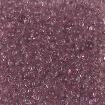 3.4mm Transparent Smoky Amethyst Miyuki Drop Beads (125 Gm) #DP-142