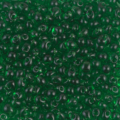 3.4mm Transparent Green Miyuki Drop Beads (125 Gm) #DP-146