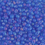 3.4mm Matte Transparent Sapphire AB Miyuki Drop Beads (125 Gm) #DP-150FR