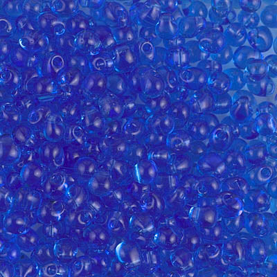 3.4mm Transparent Sapphire Miyuki Drop Beads (125 Gm) #DP-150