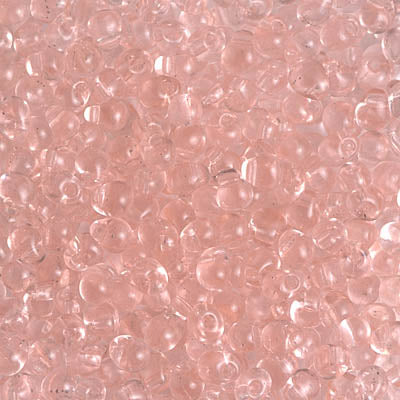3.4mm Transparent Light Tea Rose Miyuki Drop Beads (125 Gm) #DP-155