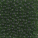 3.4mm Transparent Olive Miyuki Drop Beads (125 Gm) #DP-158