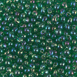 3.4mm Transparent Green AB Miyuki Drop Beads (125 Gm) #DP-179