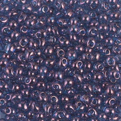 3.4mm Violet Gold Luster Miyuki Drop Beads (125 Gm) #DP-1884