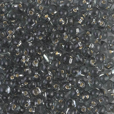 3.4mm Silver Lined Light Gray Miyuki Drop Beads (125 Gm) #DP-21L