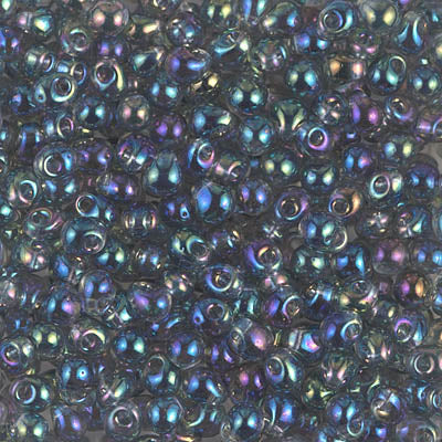 3.4mm Transparent Light Gray AB Miyuki Drop Beads (125 Gm) #DP-249L