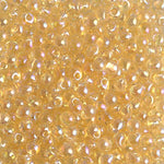 3.4mm Transparent Light Topaz AB Miyuki Drop Beads (125 Gm) #DP-251