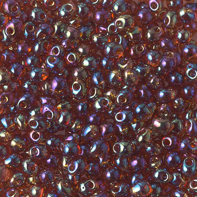 3.4mm Transparent Topaz AB Miyuki Drop Beads (125 Gm) #DP-257