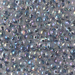 3.4mm Noir Lined Crystal AB Miyuki Drop Beads (125 Gm) #DP-283