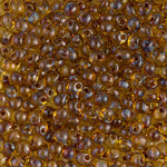 3.4mm Transparent Light Topaz Picasso Miyuki Drop Beads (125 Gm) #DP-4501
