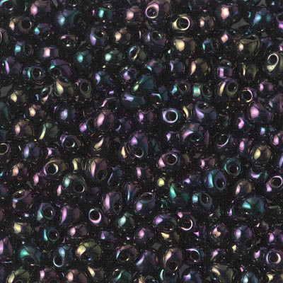 3.4mm Metallic Dark Plum Iris Miyuki Drop Beads (125 Gm) #DP-454