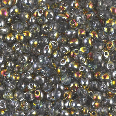 3.4mm Crystal/Marea Miyuki Drop Beads (125 Gm) #DP-4551