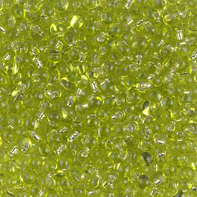 2.8mm Silver Lined Chartreuse Miyuki Drop Beads (125 Gm) #DP28-14