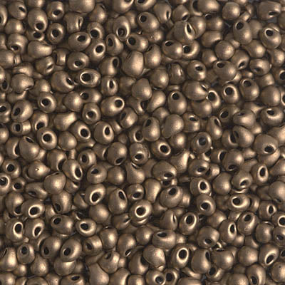 2.8mm Matte Metallic Dark Bronze Miyuki Drop Beads (125 Gm) #DP28-2006