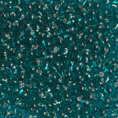 2.8mm Silver Lined Teal Miyuki Drop Beads (125 Gm) #DP28-2425