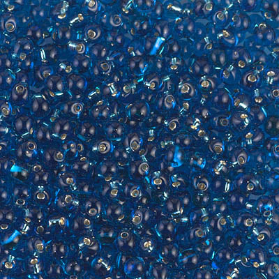2.8mm Silver Lined Capri Blue Miyuki Drop Beads (125 Gm) #DP28-25