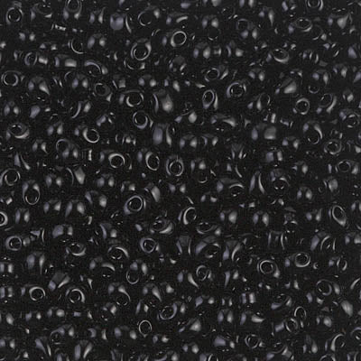 2.8mm Black Miyuki Drop Beads (125 Gm) #DP28-401