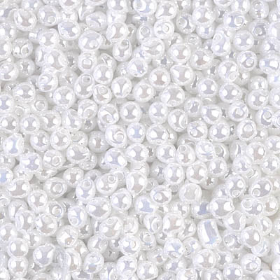 2.8mm White Pearl Ceylon Miyuki Drop Beads (125 Gm) #DP28-420