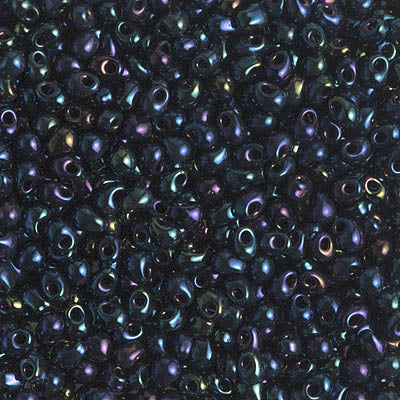 2.8mm Metallic Dark Blue Iris Miyuki Drop Beads (125 Gm) #DP28-452