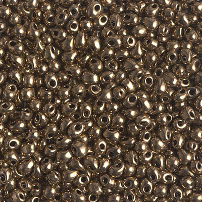 2.8mm Metallic Dark Bronze Miyuki Drop Beads (125 Gm) #DP28-457