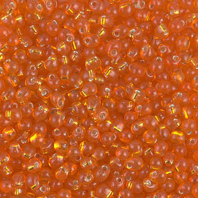2.8mm Silver Lined Orange Miyuki Drop Beads (20 Gm, 250 Gm) #DP28-8