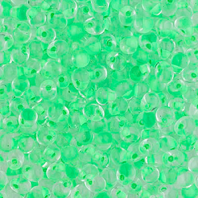 3.4mm Mint Green Lined Crystal Miyuki Drop Beads (125 Gm) #DPF-10