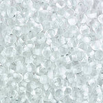 3.4mm White Lined Crystal Miyuki Drop Beads (125 Gm) #DPF-22