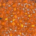 5/0 Matte Silver Lined Orange Miyuki Seed Bead (250 Gm) #138S/F