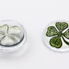 18mm Four Leaf Clover Glass Cabochon #FGA095