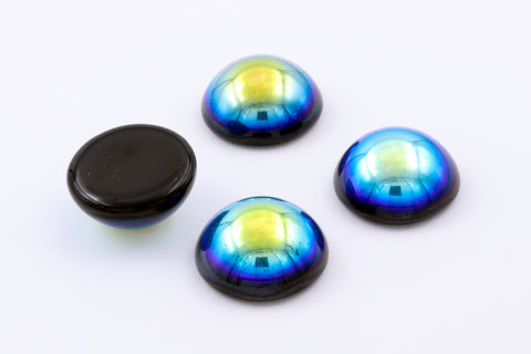 15mm Jet AB Cabochon #FGB011