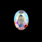 18mm x 25mm Crystal AB Rose Cut Oval Flat Back #FGC025