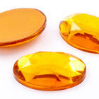 18mm x 25mm Topaz Rose Cut Oval Flat Back #FGH025