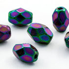 5mm x 7mm Purple Iris Oval Fire Polished Bead #GCC009