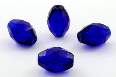 8mm x 12mm Cobalt Faceted Oval Bead #GCD007