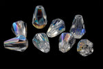5mm x 7mm Crystal AB Faceted Teardrop #GCK030