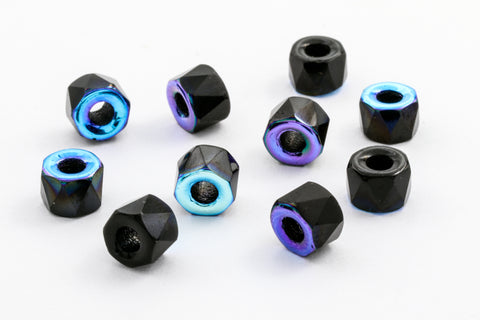 6mm Jet AB Fire Polished Crow Bead #GCO003