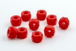 6mm Opaque Red Fire Polished Crow Bead #GCO024
